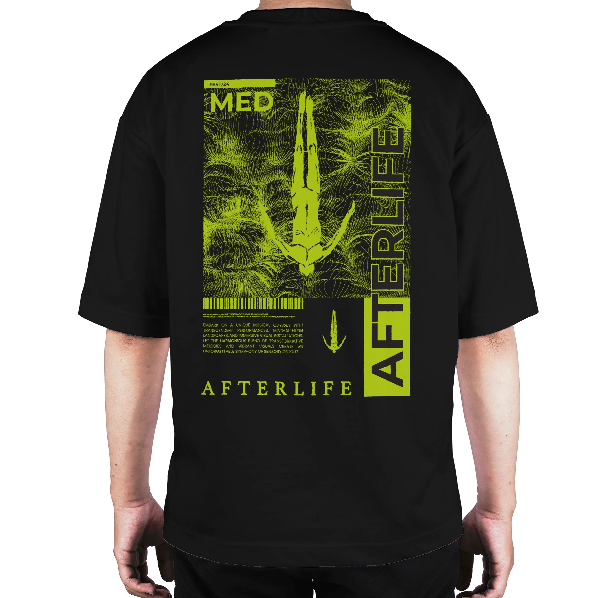 Camiseta Oversize Afterlife Medellin 2024 falling - Image 3