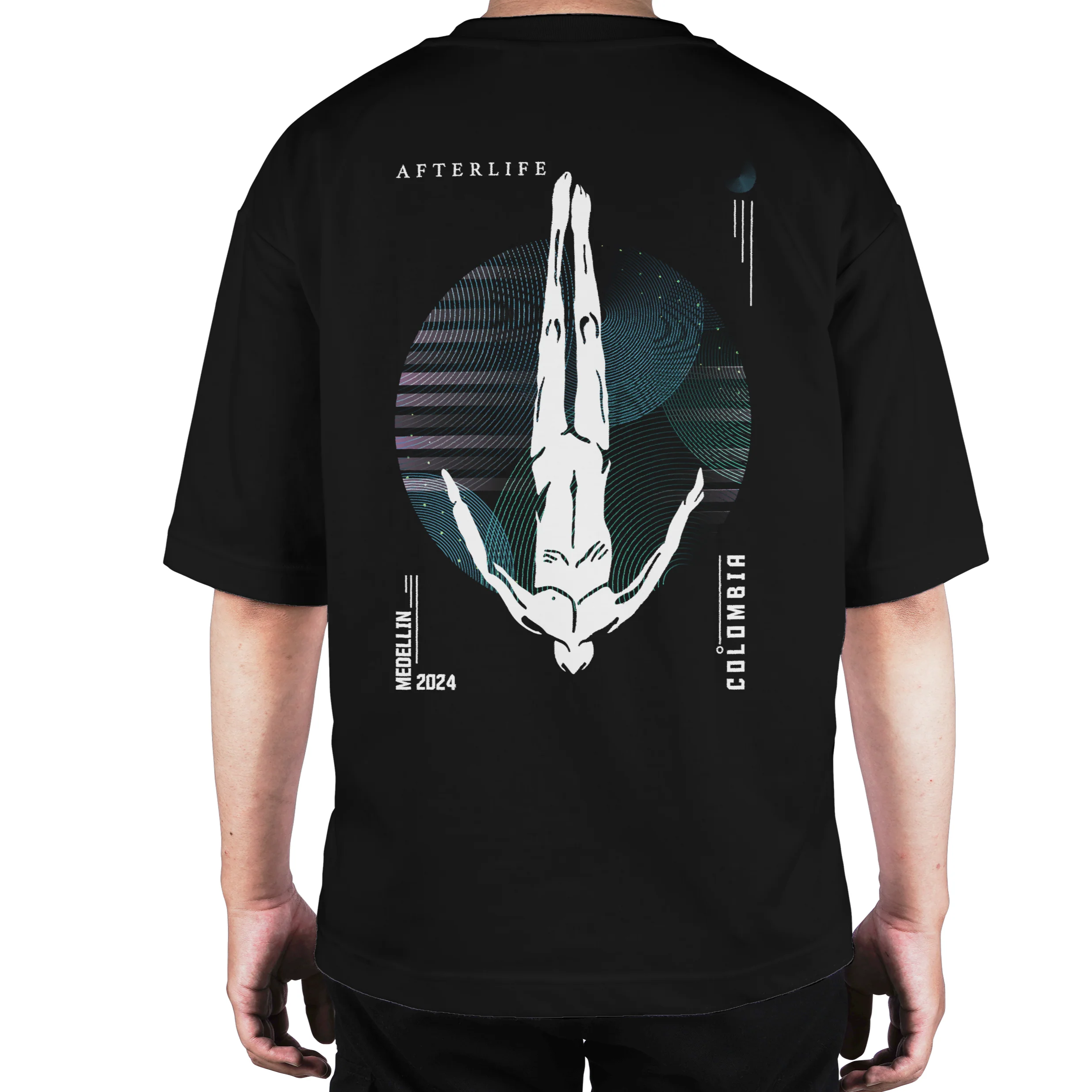 Camiseta Oversize Afterlife Medellin Colombia 2024 - Image 3