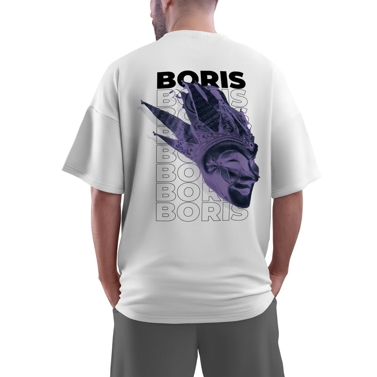 Camiseta Oversize Boris Brejcha FCKNG 2025 Morado - Image 4