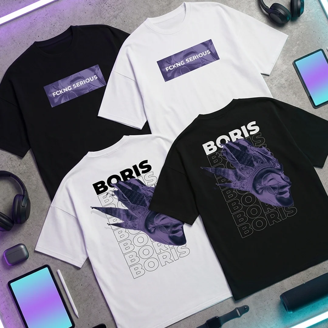Camiseta Oversize Boris Brejcha FCKNG 2025 Morado - Image 5