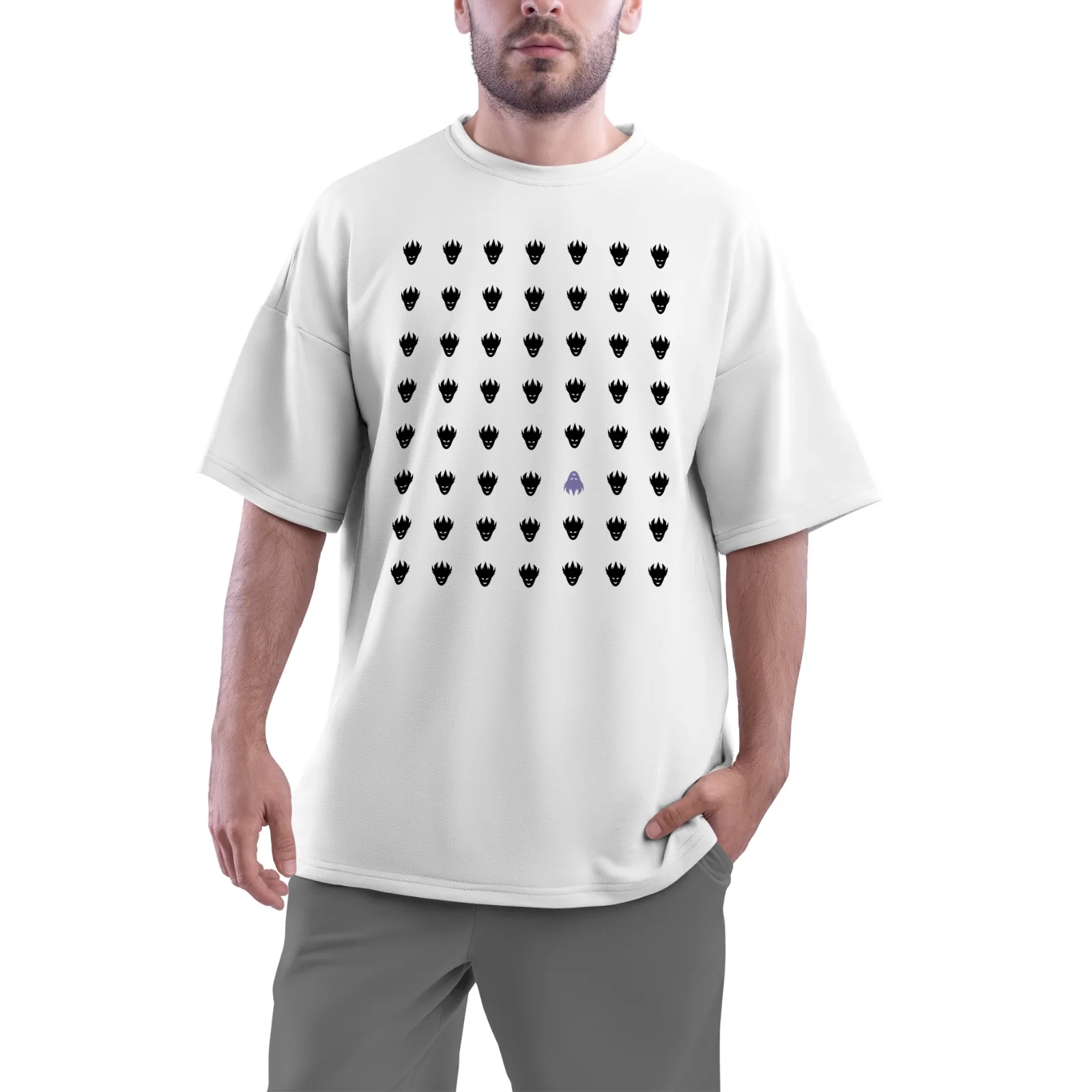 Camiseta Oversize Boris Brejcha Joker 2025 Morado - Image 2