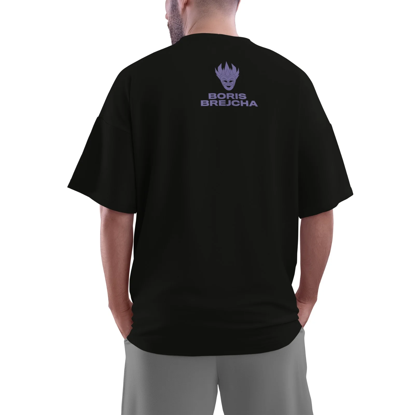 Camiseta Oversize Boris Brejcha Joker 2025 Morado - Image 3