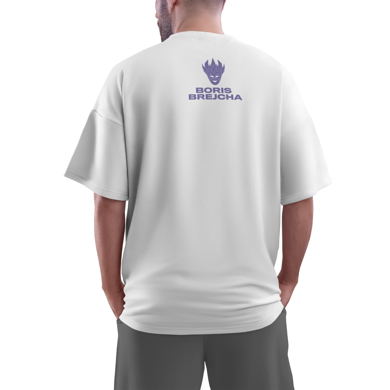 Camiseta Oversize Boris Brejcha Joker 2025 Morado - Image 4