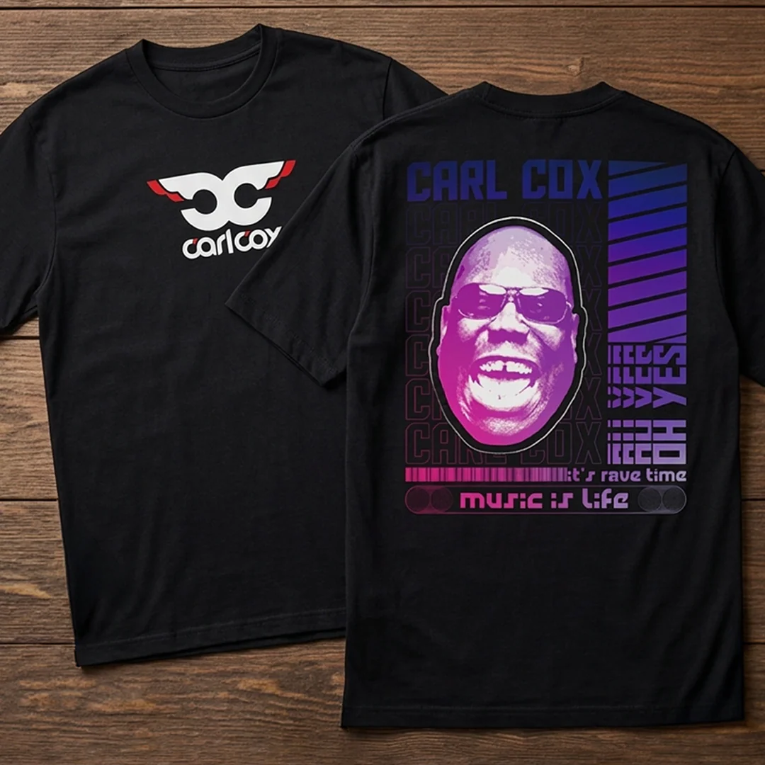 Camiseta Oversize Carl Cox Music Life Morado - Image 4