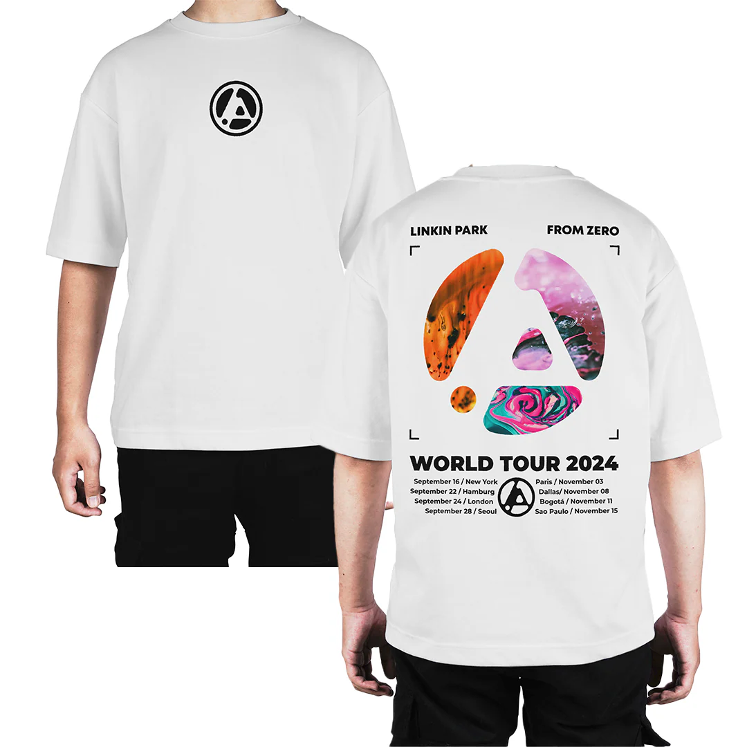 Camiseta Oversize Linkin Park From Zero Tour Orange - Image 2