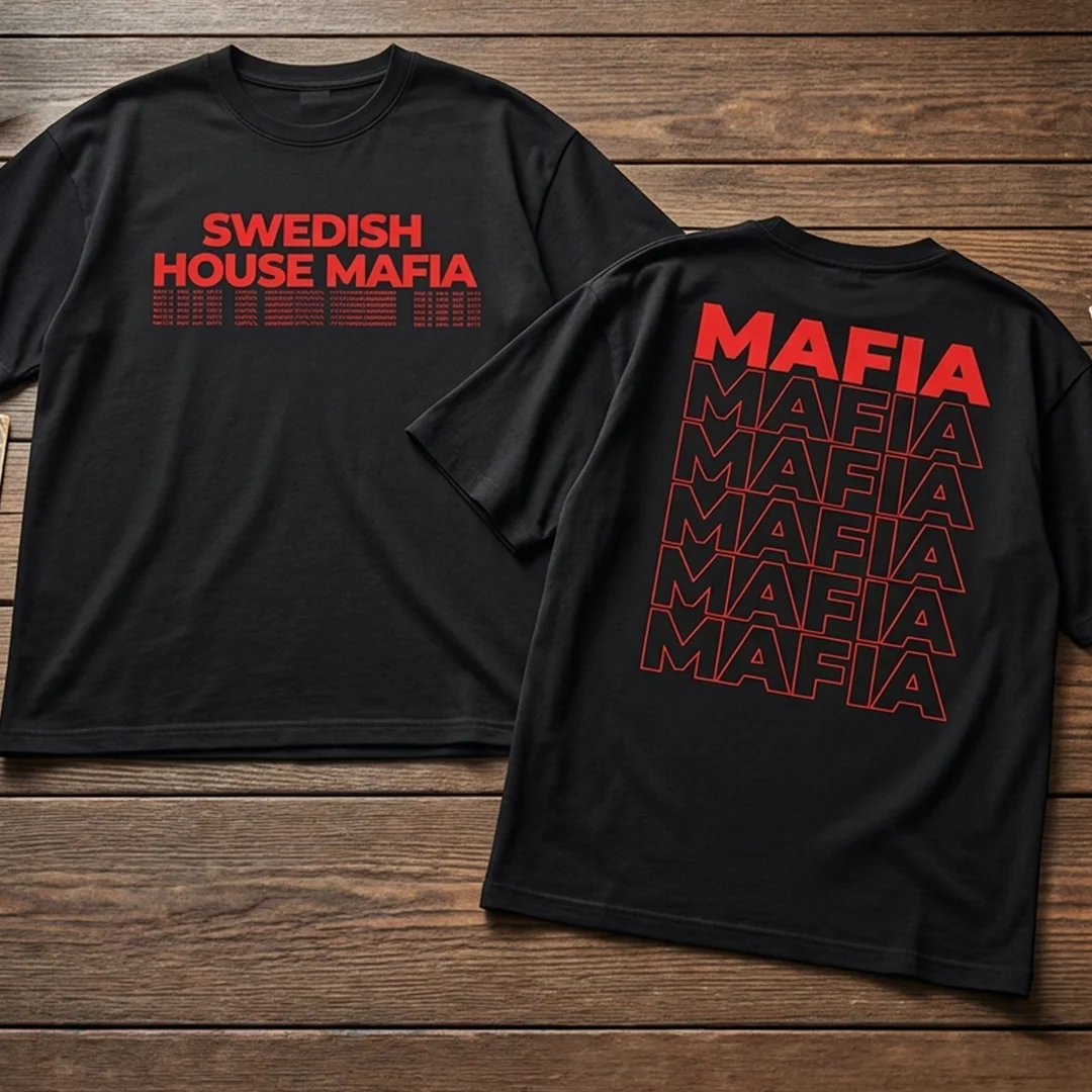 Camiseta Oversize Swedish House Mafia Doble Estampado - Image 7
