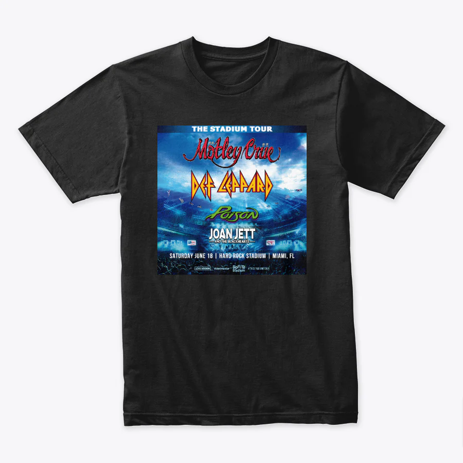 Camiseta Stadium Tour Motley Crue y Def Leppard Doble Estampado - Image 3