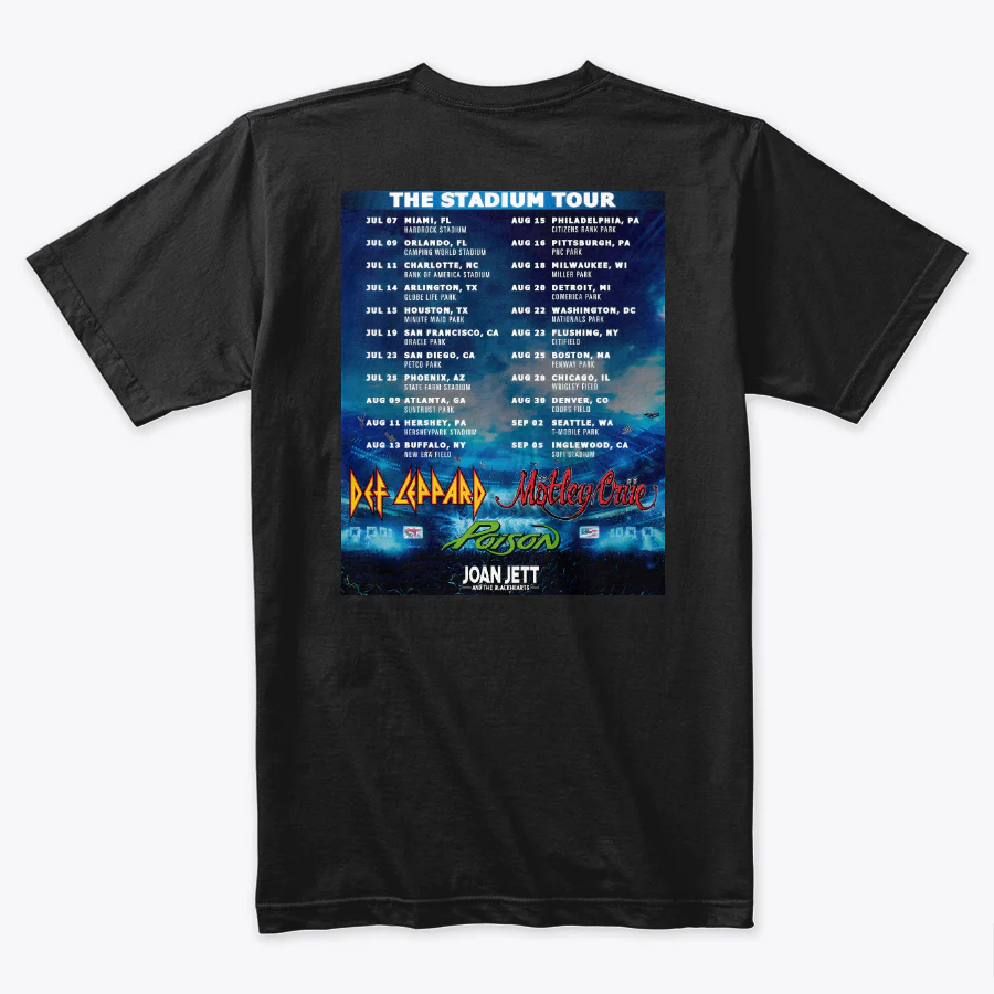 Camiseta Stadium Tour Motley Crue y Def Leppard Doble Estampado - Image 4