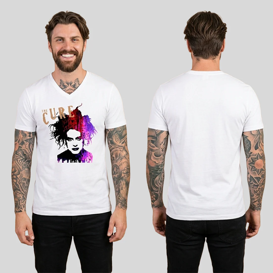 Camiseta The Cure cuello V Rock Style - Image 2